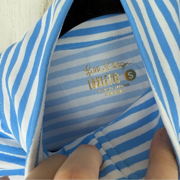 Lilly Pulitzer luxletic blue and white striped jacket Small - Picture 4 of 5